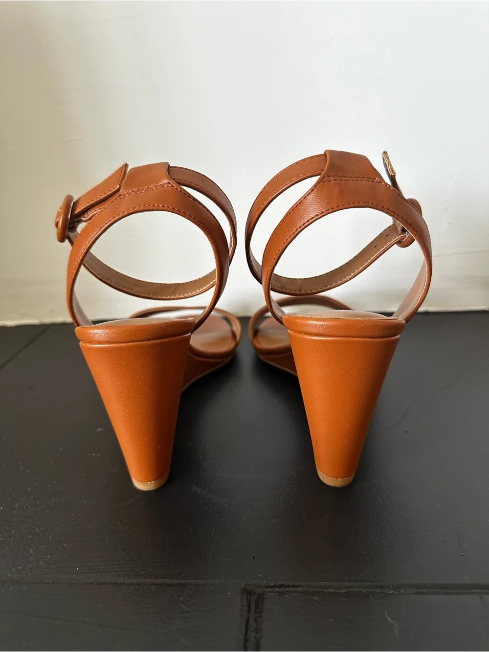 Women's Tan Ankle-Strap Open-Toe Sandals - Picture 4 of 4